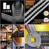 Tennis Afgestudeerd Diamant Moissanite Ketting Heren Iced Out Gouden Kettingen Kettingen Hip Hop Sieraden Moissanite Ketting Drop Delivery Hanger Ot3Lu