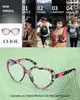 LVIOE – lunettes anti-lumière bleue en forme de cœur pour femmes, fausses lunettes transparentes, à la mode, avec filtre anti-UV, LB960