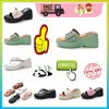 Designer Casual Platform rise thick soled PVC slippers man Woman Light weight wear resistant Leather rubber soft soles sandals Flat Summer Beach Slipper