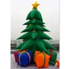 8MH（26フィート）卸売大巨大な屋外インフレータブルグリーンクリスマスツリーヤードデコレーションホリデーと新しいイベントのために宣伝するギフトボックス付きグリーンクリスマスツリー
