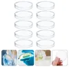 10Pcs 60mm Clear Glass Petri Dishes With Lids Lid Cell Tissue Plates Laboratory Supplies