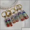 Sleutelringen Sleutelringen 7 Chakra's Orgonekey Sleutelhanger Energie Orgonite Kristal Steen Genezing Amet Sluiting Voor Auto Meditatie Reiki Om Luck Dhs Dhjma