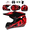 Casques de moto Jeunes enfants Enfant Casque complet Enfants Motocross Casco Moto Lunettes tout-terrain Gants de protection Casque de cyclisme