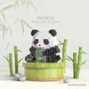 Figuras de brinquedo de ação Criativo DIY Animal Montável Bonito MINI Estilo Chinês Animal Panda Bloco de Construção Educacional Menino Brinquedos Para Crianças Modelo Tijolos