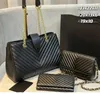 fashion Pop designer Group Bag Fashion Pocket 3pcs/set Women chain crossbody Shoulder tote bag famous brand Handbag+designer wallet