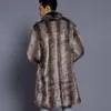 メンズ模倣ファーコート秋と冬のデザイナー全体のミンクスーツは厚くなりました暖かい大きなルーズカジュアル8wgw