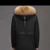 Mens Winter Simba Fur Pie Overcomes Mid Length Collar Inner Tank Detachable Casual Business Coat G9RN