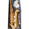 Japan Yanagisa T 901 Professional Level Musikinstrument Tenor Saxofon Guld Carving Tube Body Woodwind Brass With Case Mouthpiece Handskar Gratis frakt