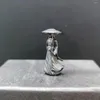 Estatuetas decorativas pequena estátua de cobre retrô em miniatura escultura chinesa antiga mini jardim bonsai decoração de casa