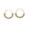 Stud Stainless Steel Gold Color Geometric Mesh Pattern Hoop Earrings For Women New Trend Girls Exaggerated Party Jewelry Gifts