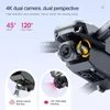 Drones New K108 Mini Folding Drone 4K Profesional HD Aerial Photography Double Camera Three Side Obstacle Avoidance UAV Black/Gray YQ240201
