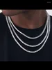 Correntes hip hop acrílico cristal tênis corrente colar para homens rock gargantilha mulheres moda festa jóias presente