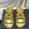 Yaz Peep Toe Düz Platform Ayakkabı Kadın Sandalet Sihirli Tap Kenevir Halat Kalın Sole Markalı Sandales Kadın