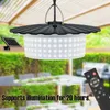 Solar Shed Lights with Motion Sensor Indoor Outdoor Waterproof 244 LED Solar Pendant Light 5 Modes Lighting 5M Cord Spotlights