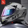 Casques de moto d'origine MT ATOM SV Professional Racing ECE Dot approuvé Full Face modulaire hiver