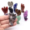 Dekorativa figurer 2 "Guardian Angel Stone Ristningar Natural Reiki Healing Crystals Amethyst Lapis Lazuli Jade Gem Craft Home Decoration