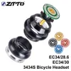 ZTTO 3434S MTBバイクロード自転車ヘッドセット34mm EC34 CNC 1 18 286ストレートチューブフォーク内部34従来のスレッドレス240118