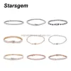 Starsgem Trendy Sterling Zilver 925 9k 10k 14k 18k Goud Moissanite Lab Grown Diamond Sapphire Ruby Emerald Tennis Armband Ketting