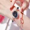 Mode moderne montre à quartz dames bracelet sport exquise femmes montres diamant intelligent 28 mm petit cadran filles montre-bracelet bijoux311W