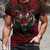 T-shirt da uomo T-shirt vintage tigre da uomo 3d stampa animalier maniche corte top magliette estate casual traspirante abbigliamento da uomo oversize streetwear Q240201