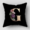 Pillow Square Pillowcase For Children's Room Black Letter Cover Decorative Home Decor Sofa Living