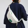 Sacs de taille japonais Harajuku Vintage, sac à bandoulière de grande capacité pour femme étudiante poitrine coréenne Ins Style de rue Simple mode