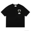 Мужские и женские футболки Дизайнерские с коротким рукавом Летняя мода бренда досуга свободный прилив Высокое качество Хлопок с принтом сердца Роскошные топы Размер одежды S-XL 1 8SQY