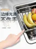 Kitchen Storage Sink Drain Basket 304 Stainless Steel Dishwashing Basin Bowl Rack Dish Tray Filter Net