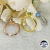 Anelli a grappolo JoyceJelly Anello con moissanite da 0,5 ct 1 ct per donna Anello in argento sterling 925 color oro giallo Gioielli per matrimonio, fidanzamento, anniversario