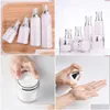 Perfume Bottle Luxury Facial Cream Jars 15G 30G 50G Acrylic Cosmetic Airless Serum Lotion Pump Containers Makeup Case Refillable 6Pc Dhyx8