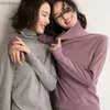 T-shirt da donna Autunno Inverno maglione dolcevita slim fit pullover di base 2023 moda coreana maglia top fondo maglione da donna maglioni elasticizzati L240201