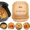 Narzędzia do pieczenia Square Air Fryer Wykonalne papierowe wkładka papierowa nietoperzowa pergamin specjalny do gotowania/gotowania/gotowania na 3-8QT