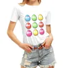 Camisetas de mujer a la moda cuello redondo Casual estampado de carnaval camisetas de manga corta ropa de verano camisa ropa atlética para mujer