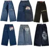 JNCO Y2K hommes jeans baggy haute qualité vêtements brodés streetwear Hip Hop jeans taille haute Vintage femmes jeans jambes larges 240119