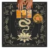 Nappe de table de divination, tapis d'astrologie, couverture de runes, pendule, autel, 75x75cm, carrée, psychique