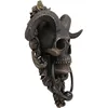 Statues de crâne à cornes heurtoir de porte suspendu Vintage fer Shofar robuste heurtoir de porte gothique poignée de porte décoration parfaite maison 240130