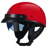 Motorcycle Helmets Moto Helmet Four Seasons For Brim Half Face Motorbike Crash DOT Certification Retro Casco