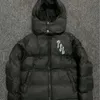 Hochwertiger Trapstar Black New Tiger Logo Baumwolle Wintermodet Streetstyle Herrenmantel