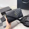 Genuine Leather quilted envelope Purse WOC Designer bag Luxurys handbag caviar totes chain Shoulder Crossbody bags Womens Mens Messenger Lady Clutch Black Even bag