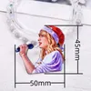 Charms 12pcs Acrylic Double-sided Printing Fashion Star Pendant Taylor Series Necklace Keychain Earrings Accessories