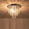 Pendant Lamps Golden Ceiling Light Hanging Crystal Ceiling Lamp for Home Decor Surface Mounted Bulb Replacable Indoor Lighting Fixture YQ240201