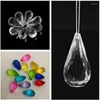 Party Decoration 15st / Lot Colorful / Clear Hanging Pendant Diamond Chandelier Akryl Crystal Pärlor Hembröllop DIY