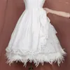 Gonne Donna Rifiniture in piume Splendida sottoveste soffice gonna in tulle a bolle Crinolina Supporto per matrimonio sposa regolabile quotidianamente a lisca di pesce