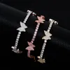 Go Party Roze Kleine Vlinder Hanger Enkelband Voetketting Diamanten Enkelband Voor Vrouwen313r