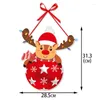 Christmas Decorations Merry Door Hanger Year Party Pendants Xmas Tree Hanging Oranment Santa Claus Snowman Decoration For Home