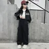 Kids Girl Fashion Streetwear Dance Clothes Set Short Zipper Coat Pants Sets Tracksuits Teen Clothing 3 5 7 9 11 13 15 Years Old 240131