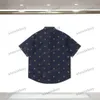 Xinxinbuy 2024 Men Designer Tee Tシャツデニムレター刺繍1854女性オレンジブラックホワイトブルーレッドS-2xl
