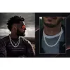 10mm Iced Out Cz Kubieke Vergulde 925 Sterling Zilver Hip Hop Ketting Sieraden Miami Cubaanse Link Chain