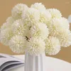 Fiori decorativi 10 pezzi palla di dente di leone artificiale crisantemo fiore finto soggiorno disposizione in vaso decorazione di nozze H32cm