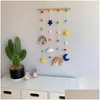 Hair Accessories Rainbow Po Display Holder With Girls Bow Clips Storage Hanger Wall Hanging Picture Drop Delivery Baby Kids Maternity Otdcm